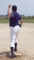 足を上げる2塁牽制本塁方向から動作5